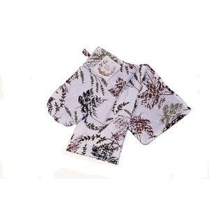 Autumn Leaves 3 Pc Kitchen Set Potholder Oven Mitt & Towel 100% Cotton